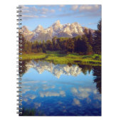 Grand Tetons, die im Fluss Snake reflektieren Notizblock (Vorderseite)