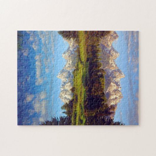 Grand Tetons, die im Fluss Snake reflektieren Puzzle (Horizontal)