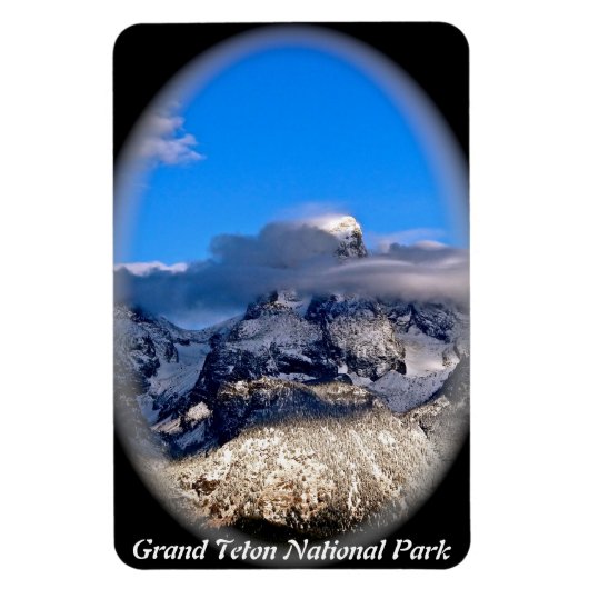 GRAND TETONS IN STORMKLOUTEN MAGNET (Vertikal)