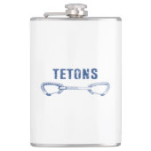 Grand Tetons Klettern Quickziehung Flachmann (Vorderseite)