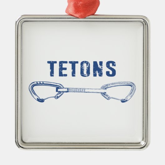 Grand Tetons Klettern Quickziehung Ornament Aus Metall (Vorne)