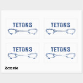 Grand Tetons Klettern Quickziehung Rechteckiger Aufkleber (Blatt)