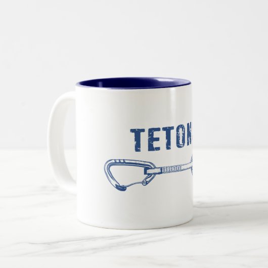 Grand Tetons Klettern Quickziehung Zweifarbige Tasse (Vorderseite Links)