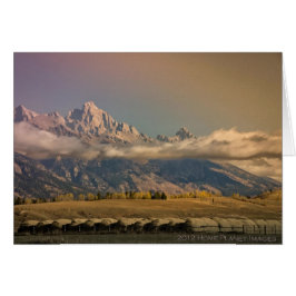 Grand Tetons mit scheußlicher Wolke