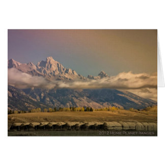 Grand Tetons mit scheußlicher Wolke