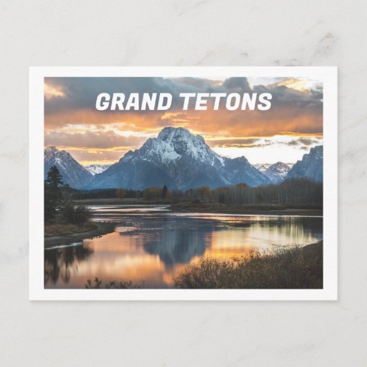 Grand Tetons Mountains Jackson Wyoming Postkarte (Vorderseite)