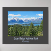 Grand Tetons Nationalpark Design Landschaftsgestal Poster (Vorne)