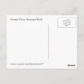 Grand Tetons Nationalpark Postkarte (Rückseite)