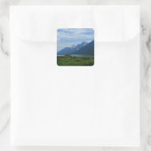 Grand Tetons Quadratischer Aufkleber (Tasche)