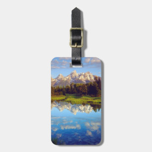 Grand Tetons spiegeln sich im Snake River Gepäckanhänger