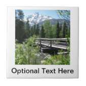 Grand Tetons Spring Snow and Wood Bridge Fliese (Vorderseite)