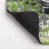Grand Tetons Spring Snow and Wood Bridge Mousepad (Ecke)