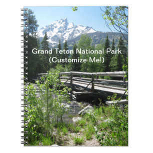 Grand Tetons Spring Snow and Wood Bridge Notizblock