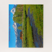 Grand Tetons Wyoming.Christmas Greetings Puzzle (Vertikal)