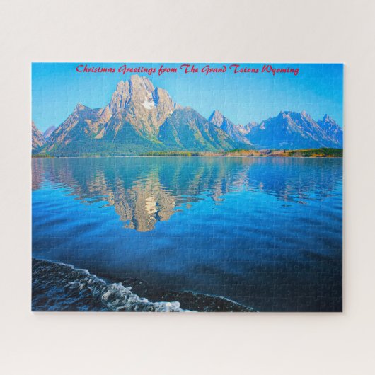 Grand Tetons Wyoming . Weihnachtsgrüße Puzzle (Horizontal)