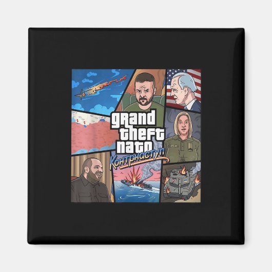 Grand Theft Nato Ukraine Gegenwind Magnet (Vorne)