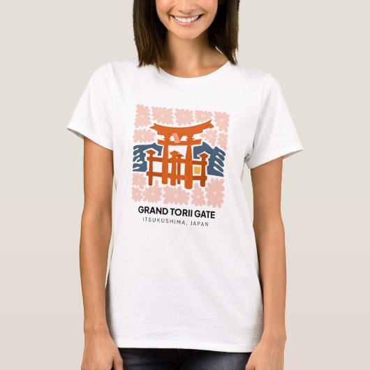 Grand Torii Gate Itsukushima Japan Reisen T-Shirt (Vorderseite)