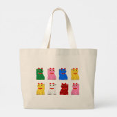 Grand Tote Bag maneki neko Jumbo Stoffbeutel (Rückseite)