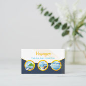 Grand Tour | Agent Reisebusboot Visitenkarte (Stehend Vorderseite)