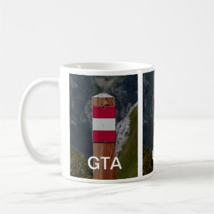 Grand Tour of the Alps Trail Marker, GTA Two-Tone Kaffeetasse