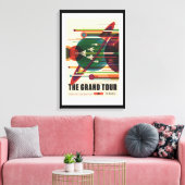 Grand Tour Retro NASA Reiseposter Wrapped Canvas Leinwanddruck (Insitu (Wohnzimmer))