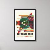 Grand Tour Retro NASA Reiseposter Wrapped Canvas Leinwanddruck (Vorderseite)