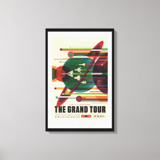 Grand Tour Retro NASA Reiseposter Wrapped Canvas Leinwanddruck