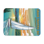 Grand Traverse Bay Michigan Travel Magnet (Horizontal)