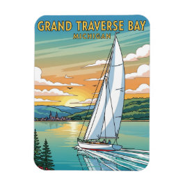 Grand Traverse Bay Michigan Travel Magnet