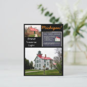 Grand Traverse Light Michigan! Postkarte (Stehend Vorderseite)