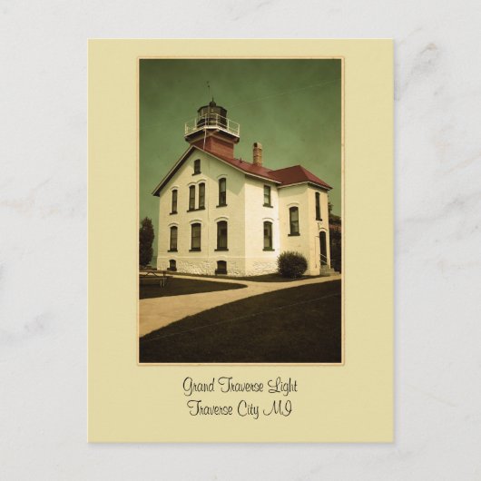 Grand Traverse Light Postkarte (Vorderseite)