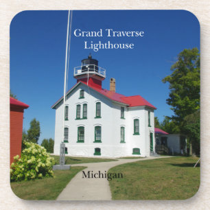 Grand Traverse Lighthouse 6 Plastik-Untersetzer Getränkeuntersetzer