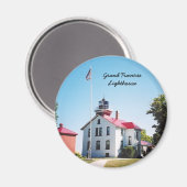 Grand Traverse Lighthouse Magnet (Vorderseite/Rückseite)