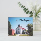 Grand Traverse Lighthouse Postkarte (Stehend Vorderseite)