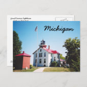 Grand Traverse Lighthouse Postkarte (Vorne/Hinten)