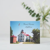 Grand Traverse Lighthouse Postkarte (Stehend Vorderseite)