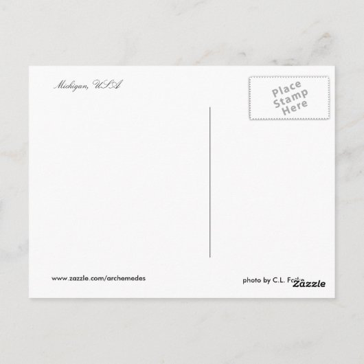 Grand Traverse Lighthouse Postkarte (Rückseite)