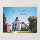 Grand Traverse Lighthouse Postkarte (Vorderseite)
