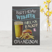 Grand-Trendy-Chalk-Board-Effekt, mit Bier Karte (Gelbe Blume)