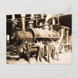 Grand Trunk Railroad Werkstatt & Mannschaft - Vint Postkarte