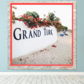 Grand Turk Beach Szene Leinwanddruck (Insitu (Holzboden))