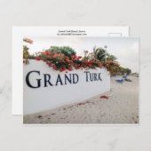 Grand Turk Beach Szene Postkarte (Vorne/Hinten)