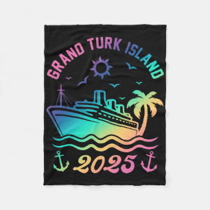 Grand Turk Island 2025 Cruise Vacation Beach Trave Fleecedecke