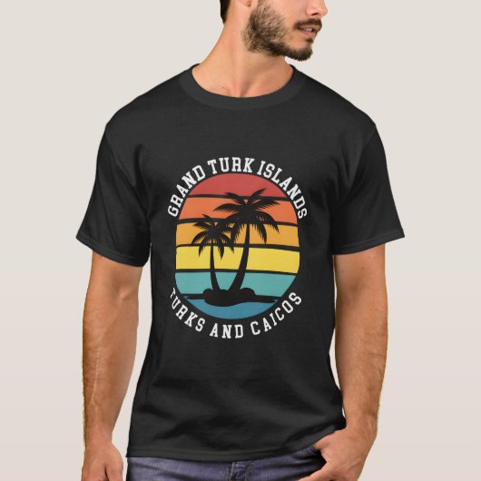 Grand Turk Islands Turks And Caicos Palm Trees T-Shirt (Vorderseite)