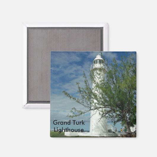 Grand Turk Lighthouse Magnet (Vorderseite/Rückseite)