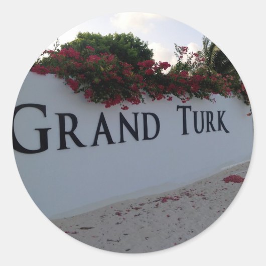 Grand Turk Runder Aufkleber (Vorderseite)