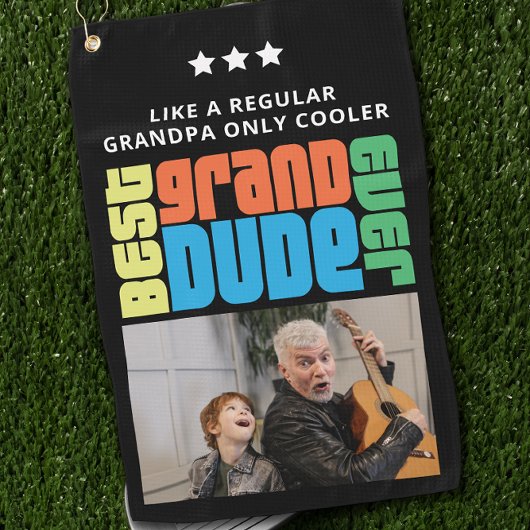 Grand Typ Großvater Foto Golfhandtuch
