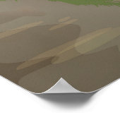 Grand Union Canal Travel Poster (Ecke)