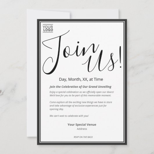 Grand Unveiling Special Event Invitation Einladung (Vorderseite)