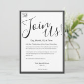 Grand Unveiling Special Event Invitation Einladung (Stehend Vorderseite)